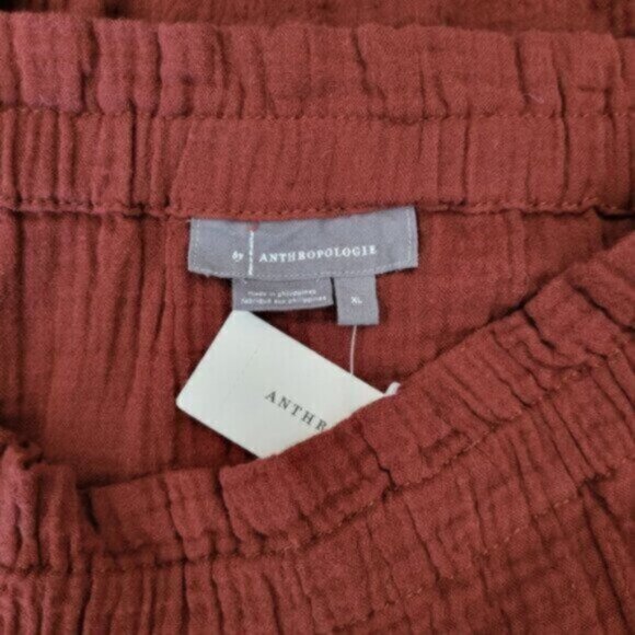 Anthropologie April Gauzy Tank Crimson Sz XL - Picture 2 of 12